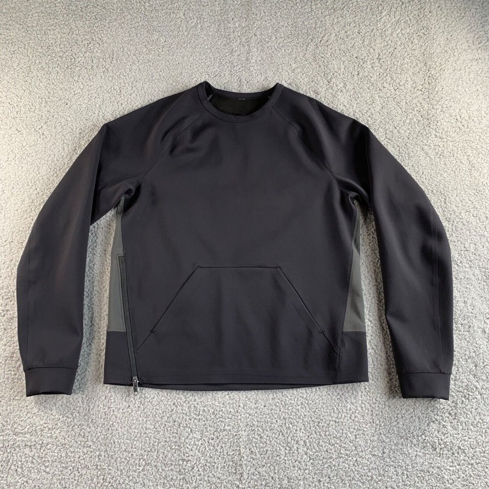 NEW Lululemon Jacket Mens Large Black Chamber Reflective Pullover Active Running